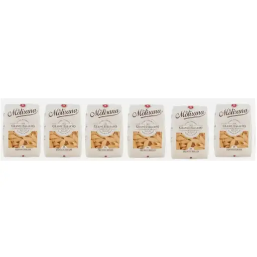 6 x La Molisana Pennoni Rigati N. 21 bronze drawn pasta 500gr durum wheat