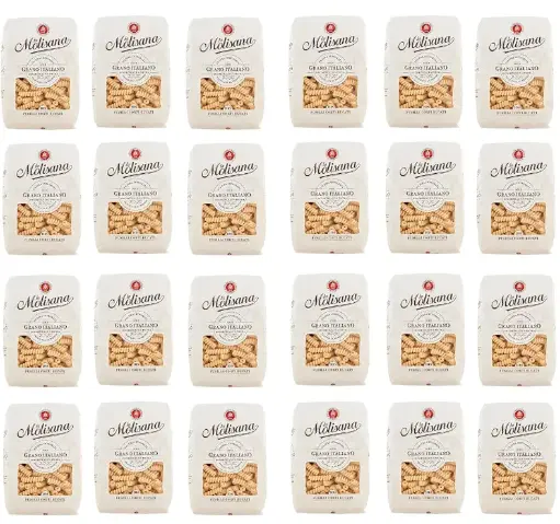 La Molisana Fusilli Bucati Corti N. 108 Pasta Lenta Lavorazione Pasta Made of Durum Wheat Semolina Bronze Drawing 500 g pack of 24