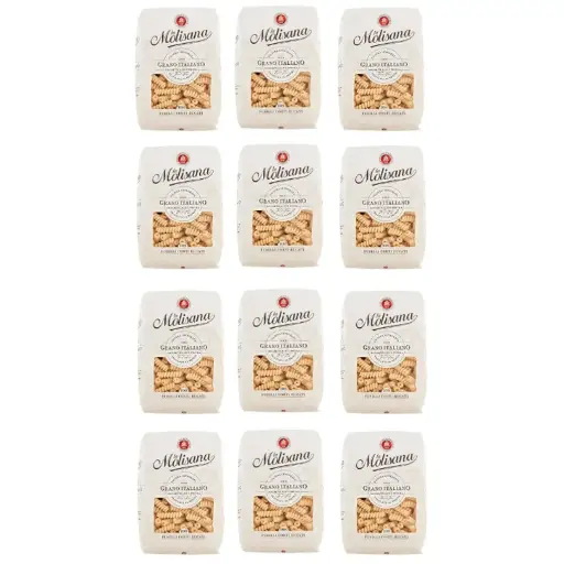 La Molisana Fusilli Bucati Corti N. 108 Pasta Lenta Lavorazione Pasta Made of Durum Wheat Semolina Bronze Drawing 500 g pack of 12