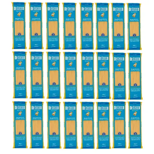 De Cecco Spaghetti No.12 – 100% Italian Durum Wheat Semolina Pasta – 24 x 500g Packs – Authentic Italian Pasta for Everyday Cooking