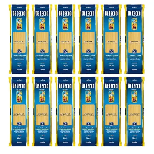 DE CECCO LINGUINE N°7 Pack of 12 (12 x 500 g) SPECIALITY ITALIAN