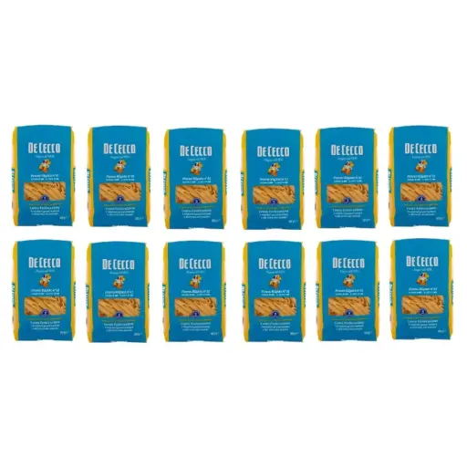 De Cecco Penne Rigate N°41, 100% Italian Pasta Pasta, 12 x 500 g