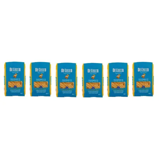 De Cecco Penne Rigate N°41, 100% Italian Pasta Pasta, 6 x 500 g