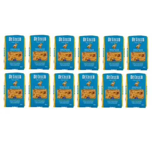 De Cecco Penne lisce N°40, 100% Italian Pasta Pasta, 12 x 500 g 