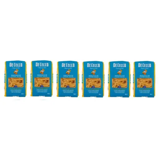 De Cecco Penne lisce N°40, 100% Italian Pasta Pasta, 6 x 500 g