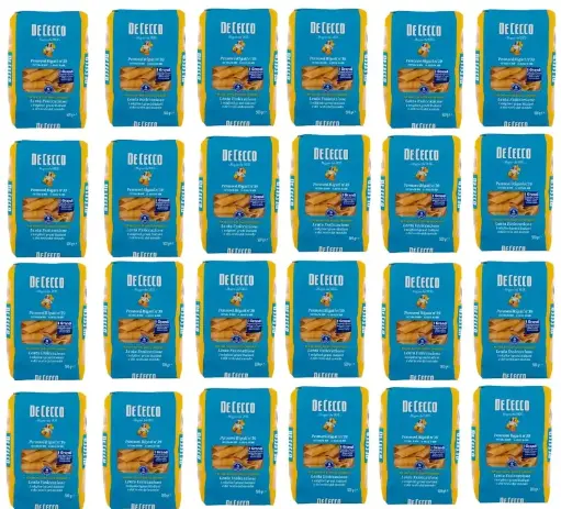  De Cecco Pennoni Rigati N°39, 100% Italian Pasta Pasta, 24 x 500 g