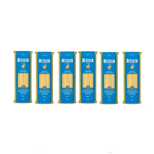 6x Pasta De Cecco 100% Italian Zita tagliata N°18 Pasta 500g