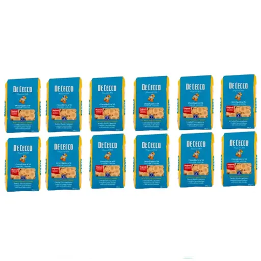 De Cecco Orecchiette N°91, 100% Italian Pasta,pack of  12 x 500 g