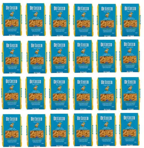  De Cecco Fusilli N°34, 100% Italian Pasta,pack of 24 x 500 g