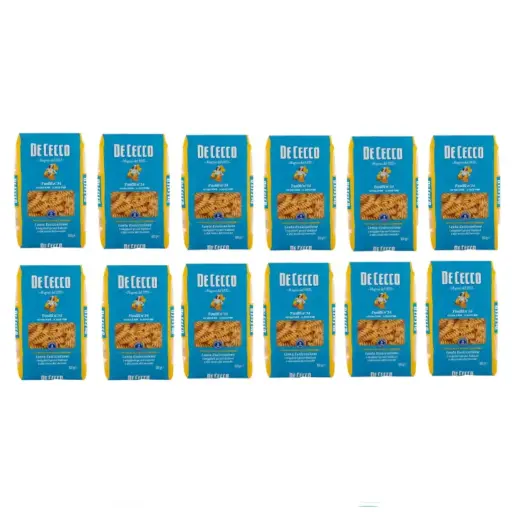 De Cecco Fusilli N°34, 100% Italian Pasta,pack of 12 x 500 g