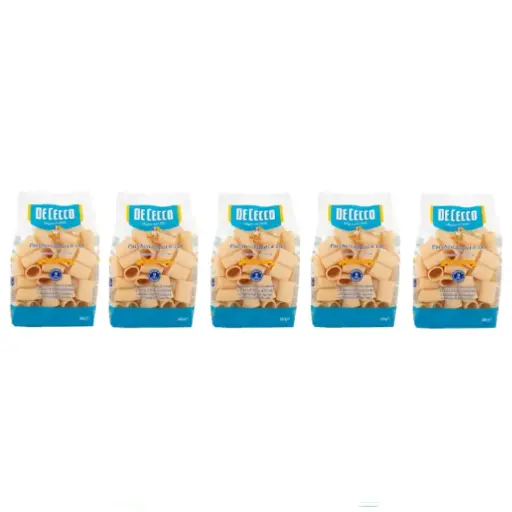 De Cecco Le Specialità Paccheri Rigati N°130, 100% Italian Pasta,pack of 5 x 500 g