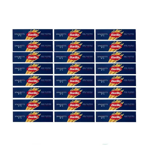 Pasta Barilla Spaghetti No. 5 Italian Noodles (500 g Pack Each)pack of 24