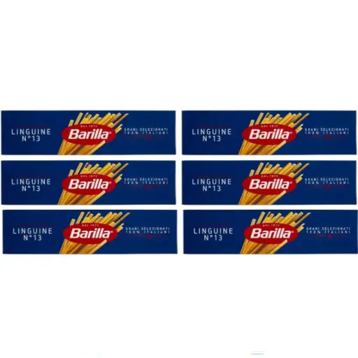 Barilla Linguine No. 13 – Authentic Italian Pasta, 100% Durum Wheat Semolina, 500g Pack, Pack of 6 – Non-GMO, Al Dente Texture, Imported from Italy