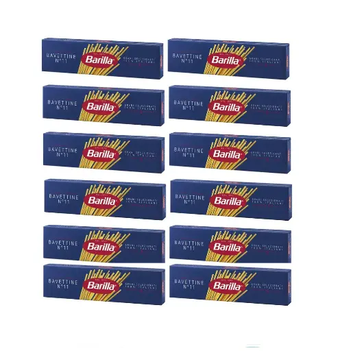 Barilla Bavettine No. 11 – Authentic Italian Pasta, 100% Durum Wheat Semolina, 500g Pack, Pack of 12 – Non-GMO, Al Dente Texture, Imported from Italy