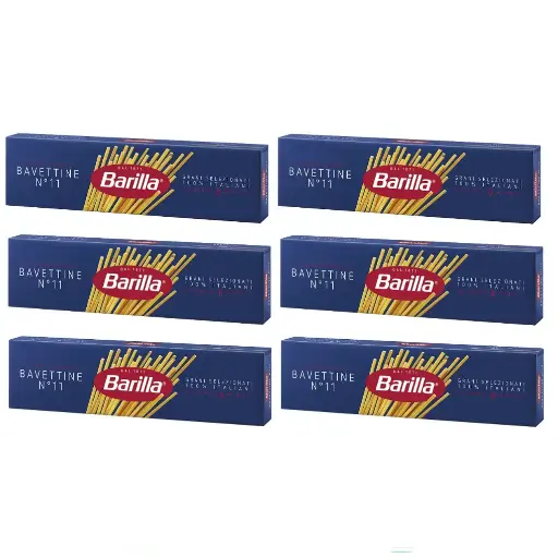 Barilla Bavettine No. 11 – Authentic Italian Pasta, 100% Durum Wheat Semolina, 500g Pack, Pack of 6 – Non-GMO, Al Dente Texture, Imported from Italy