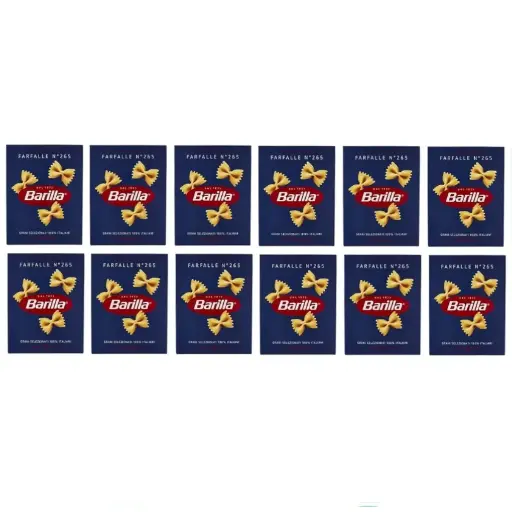 Barilla Farfalle No. 265 | Authentic Italian Pasta | 12 Packs x 500g | Made from 100% Durum Wheat Semolina | Cooks in 11 Minutes | Ideal for Salads & Light Sauces