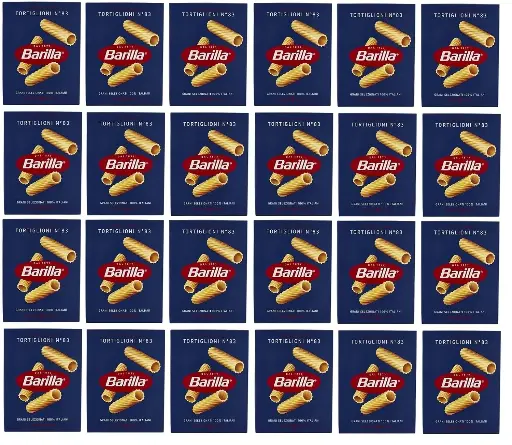 Barilla Tortiglioni No. 83 | Authentic Italian Pasta | 24 Packs x 500g | Made from 100% Durum Wheat Semolina | Short Ridged Tubes | Ideal for Baked Dishes & Thick Sauces