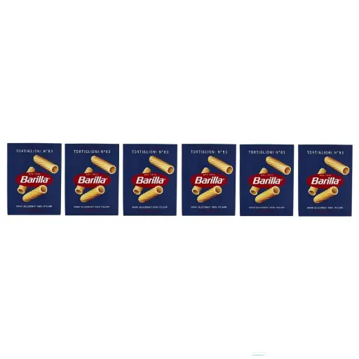Barilla Tortiglioni No. 83 | Authentic Italian Pasta | 6 Packs x 500g | Made from 100% Durum Wheat Semolina | Short Ridged Tubes | Ideal for Baked Dishes & Thick Sauces