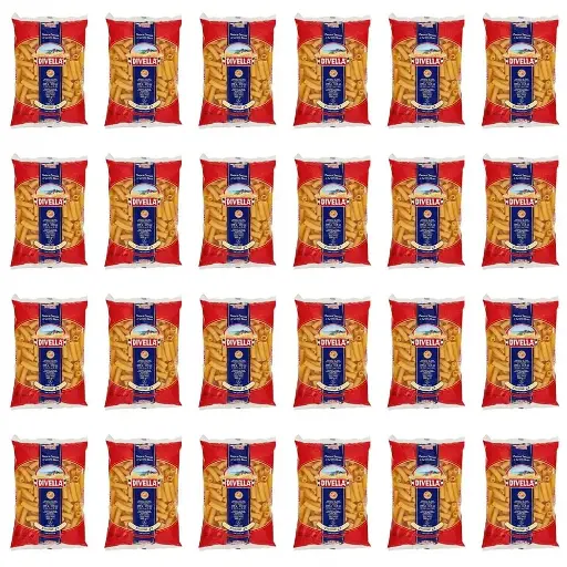 Divella Elicodali No. 22 Pasta | 24 Packs x 500g | 100% Italian Durum Wheat Semolina | Short Ridged Tube Pasta | Ideal for Thick Sauces & Baked Dishes | Made in Italy