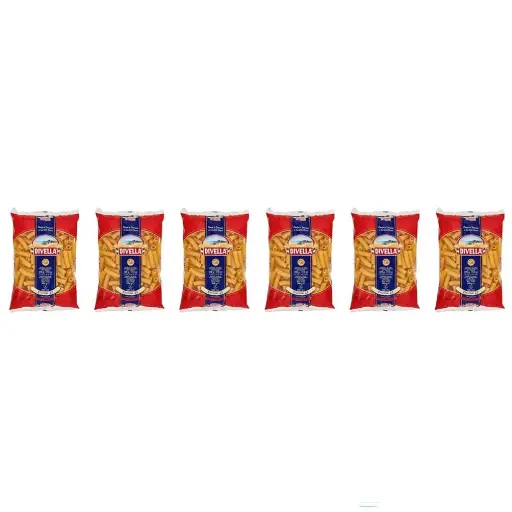 Divella Elicodali No. 22 Pasta | 6 Packs x 500g | 100% Italian Durum Wheat Semolina | Short Ridged Tube Pasta | Ideal for Thick Sauces & Baked Dishes | Made in Italy