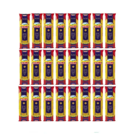 Divella Spaghetti Ristorante No. 8 Pasta | 12 Packs x 500g | 100% Italian Durum Wheat Semolina | Classic Long Pasta | Cooks in 9 Minutes | Ideal for Tomato Sauces & Everyday Meals