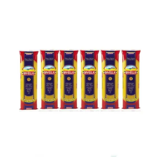 Divella Spaghetti Ristorante No. 8 Pasta | 6 Packs x 500g | 100% Italian Durum Wheat Semolina | Classic Long Pasta | Cooks in 9 Minutes | Ideal for Tomato Sauces & Everyday Meals