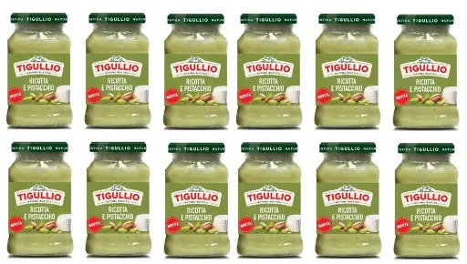 Star Tigullio Pesto with Ricotta and Pistachio, Creamy Italian Pasta Sauce, Gluten Free, 6 x 190g Jars – Ready-to-Use Gourmet Sauce with Delicate Nutty Flavour