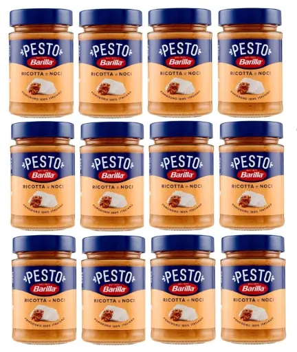 Barilla Pesto Ricotta and Walnuts Spice and Pasta Sauce, Pack of 6 x 190g Jars – Ready-to-Use Italian Pasta Sauce with Creamy Ricotta and Crunchy Walnuts