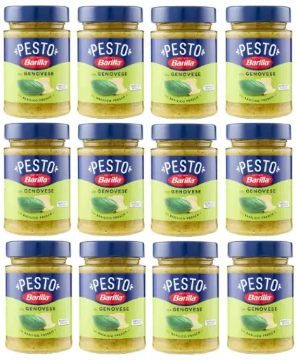 Barilla Pesto alla Genovese with Fresh Basil, 6 x 190g Jars – Classic Italian Pasta Sauce, Ready-to-Use Pesto with Fragrant Basil and Rich Mediterranean Flavour
