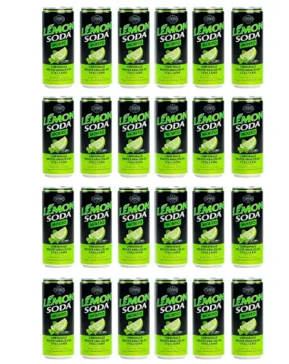 Crodo Lemon Soda Mojito Limonade alkoholfreie Limettenlimonade mit Limettensaft aus Süditalien 24 x 330ml