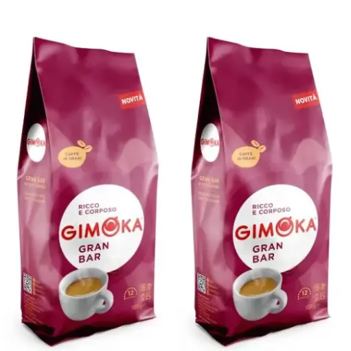 Gimoka - Ganze Kaffeebohnen - 2 Kg - Mischung GRAN BAR - Intensität 12 - Made In Italy