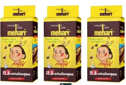 Passalacqua Mehari Caffè Macinato Gusto Forte, Miscela di Caffè in Polvere, 3 x 250g
