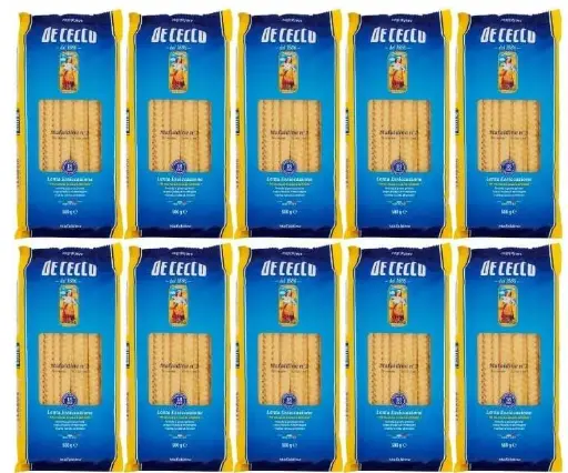De Cecco Mafaldine Pasta di Grano Duro 100% Italiano, Confezione da 10 x 500g