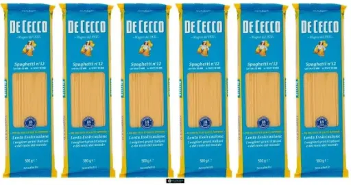 De Cecco Spaghetti n.12, Pasta di Semola di Grano Duro, 6 Confezioni da 500 g