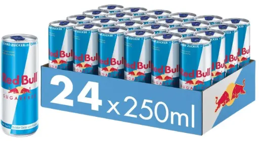Red Bull Energy Drink Sugarfree 24 x 250ml Sugar Free Drinks Canisters