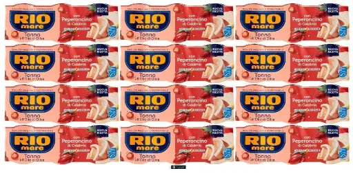 Rio Mare Tonno all'Olio di Oliva con Peperoncino di Calabria, Confezione da 12, 3 x 65g