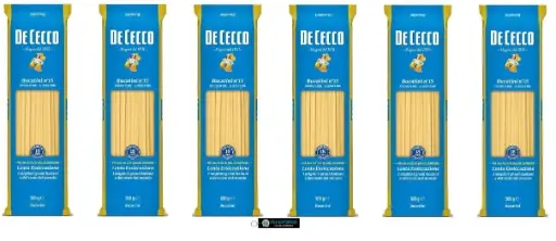 De Cecco Bucatini N.15, Pasta di Semola di Grano Duro, Confezione da 6 x 500g