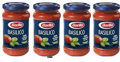 Barilla Basilico Sugo al Pomodoro, Salsa di Pomodoro Italiano, Confezione da 4 x 400g